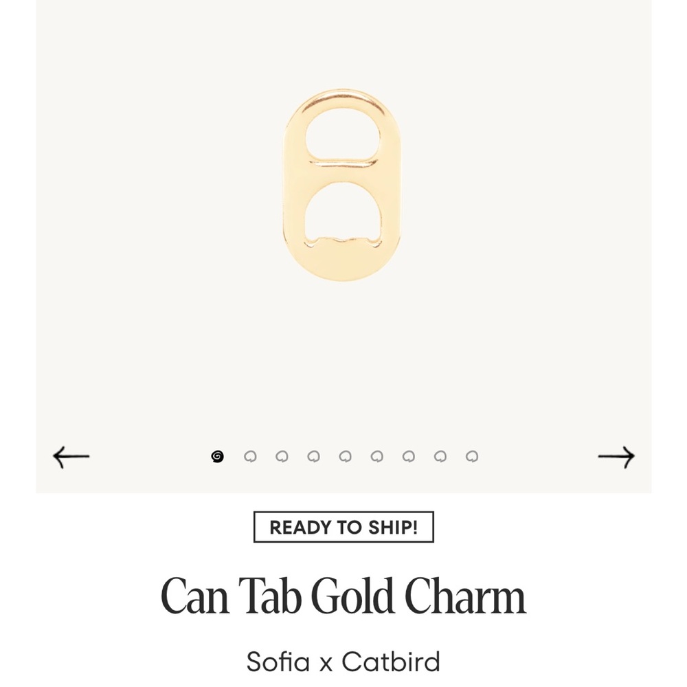 Catbird Can Tab Charm
